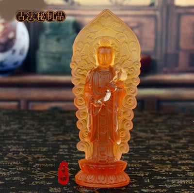 Buddha Statue  resin western trinity  Feng shui ornaments set of amitabha statue mahasthamaprapta buddha bodhisattva decoration