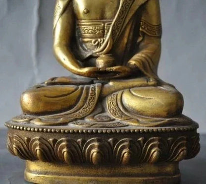 Buddha Tibet Kuno, Obat Emas Kuningan, Buddha Sakyamuni Patung Shakyamuni