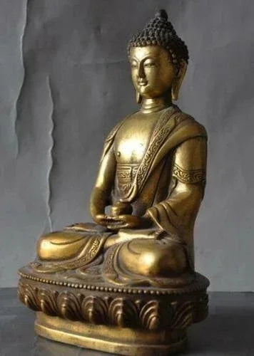 Buddha Tibet Kuno, Obat Emas Kuningan, Buddha Sakyamuni Patung Shakyamuni