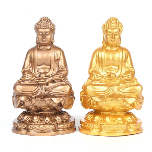 Buddha statue of Shakyamuni, resin carving modern art sculpture crafts, Small Buddha statue for home decoration 10.5cm