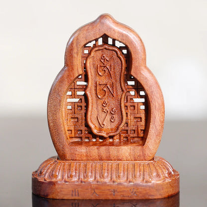 Buddhism HOME CAR Auto buddha Decorative ornament talisman Padmakara Guru Rinpoche talisman Wood carving safety buddha statue