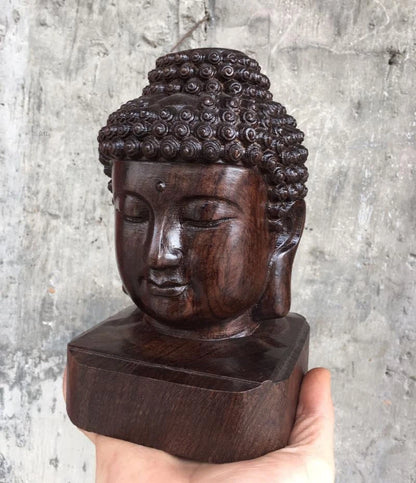 Buddhism HOME efficacious Protection bless family Safe agalloch wood Tathagata Vairocana Sakyamuni Buddha Hand carving statue