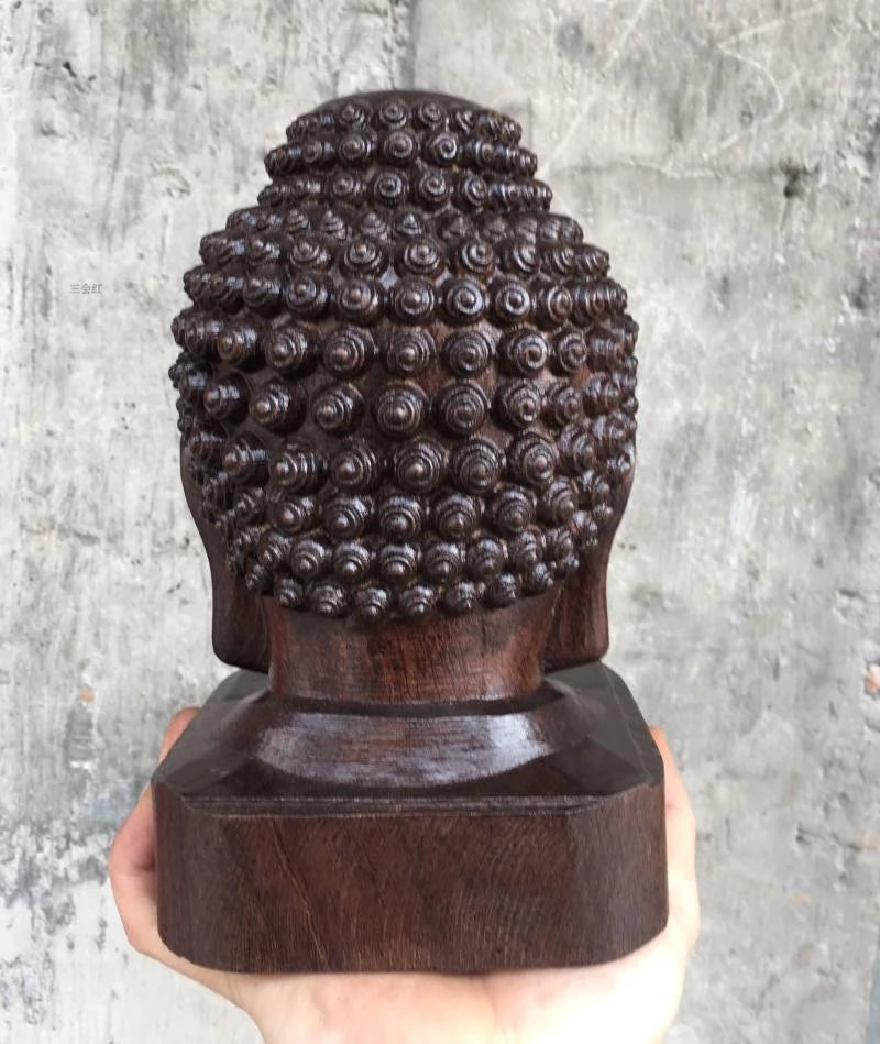 Buddhism HOME efficacious Protection bless family Safe agalloch wood Tathagata Vairocana Sakyamuni Buddha Hand carving statue