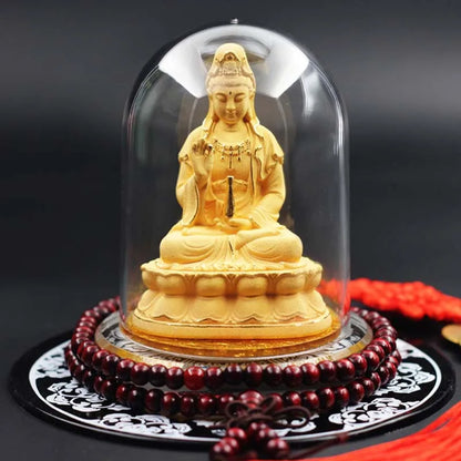 Buddhism Thailand Southeast Asia HOME CAR Patron saint Automobile ornaments golden Avalokitesvara Guan yin Buddha statue