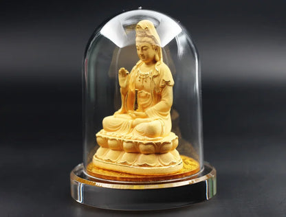 Buddhism Thailand Southeast Asia HOME CAR Patron saint Automobile ornaments golden Avalokitesvara Guan yin Buddha statue