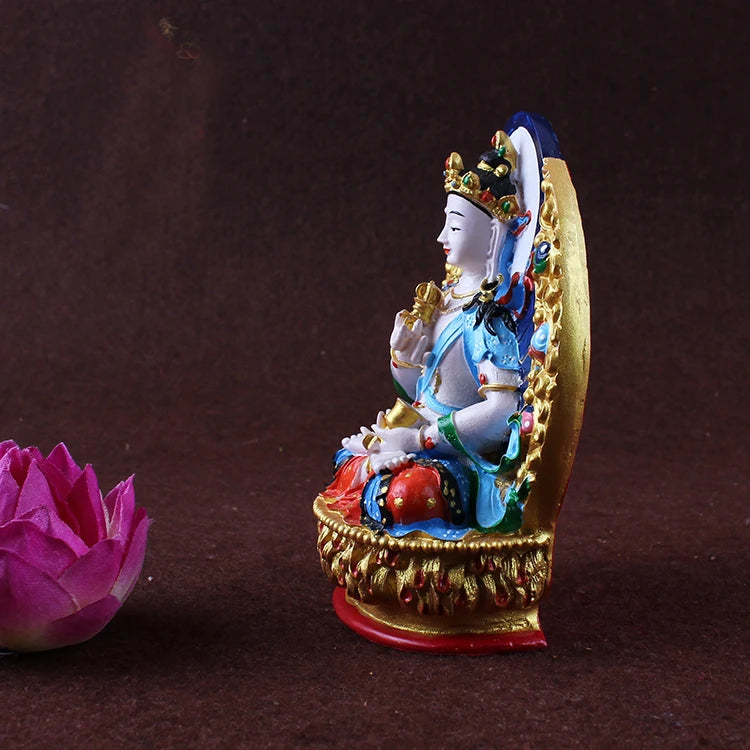 Buddhism colored draw Good Buddha statue bless family Safety Health luck Vajrasattva mahasattva Buddha Painted Buddha statue