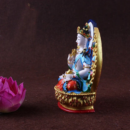 Buddhism colored draw Good Buddha statue bless family Safety Health luck Vajrasattva mahasattva Buddha Painted Buddha statue