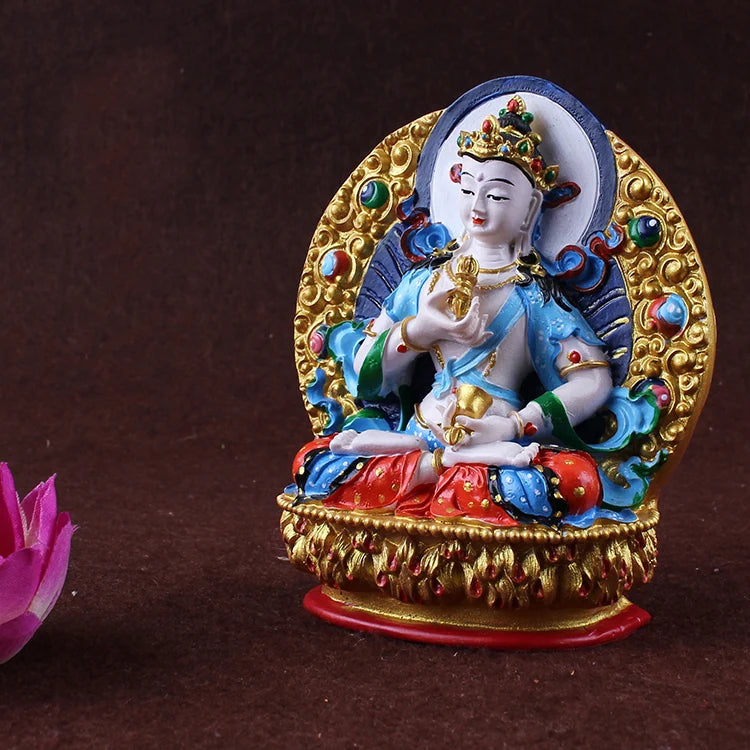 Buddhism colored draw Good Buddha statue bless family Safety Health luck Vajrasattva mahasattva Buddha Painted Buddha statue