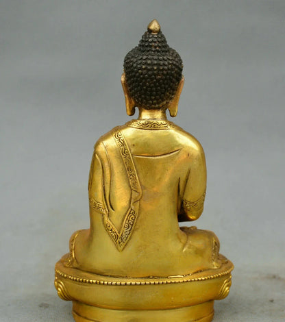 Buddhism old Bronze Amitabha Sakyamuni Buddha Tathagata Buddha Padmapani Statue