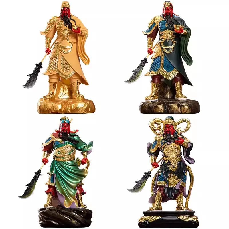 Buddhist Deity Figurine Guan Gong God of Wealth GuanGong Statue Ornament Domineering Buddhism Guan Yu Home Decor Worship Buddha