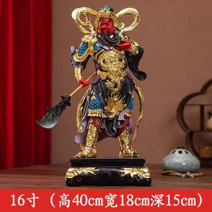 Buddhist Deity Figurine Guan Gong God of Wealth GuanGong Statue Ornament Domineering Buddhism Guan Yu Home Decor Worship Buddha