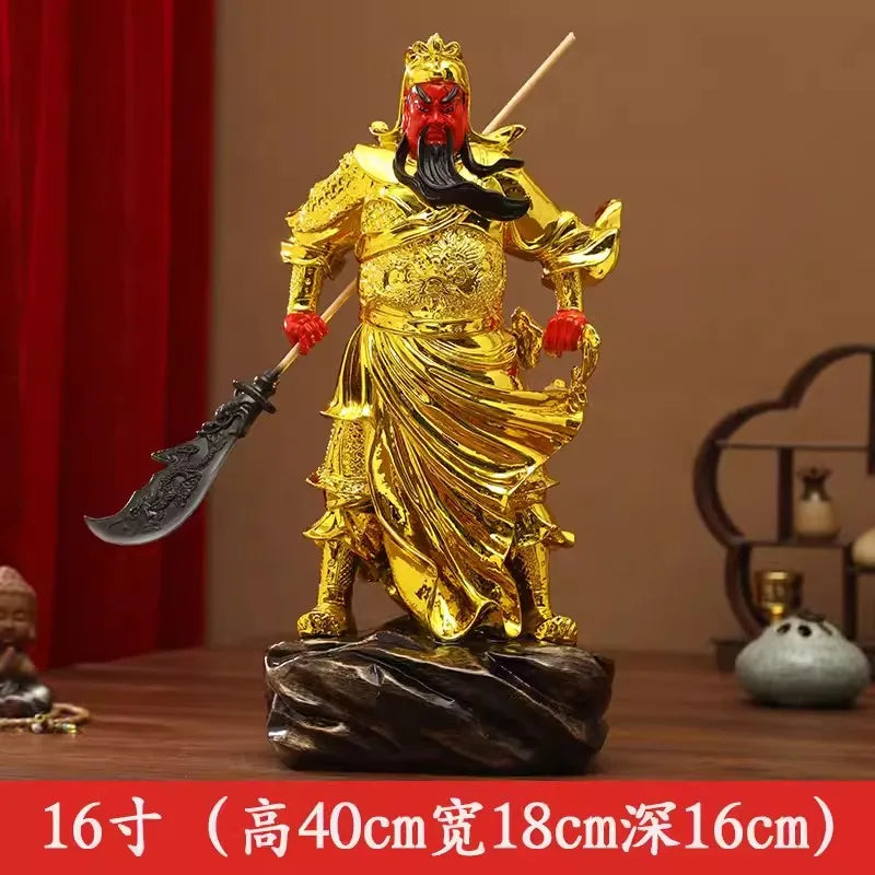 Buddhist Deity Figurine Guan Gong God of Wealth GuanGong Statue Ornament Domineering Buddhism Guan Yu Home Decor Worship Buddha