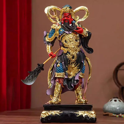 Buddhist Deity Figurine Guan Gong God of Wealth GuanGong Statue Ornament Domineering Buddhism Guan Yu Home Decor Worship Buddha