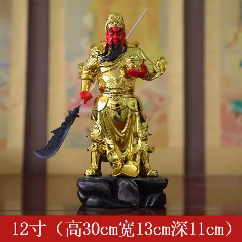 Buddhist Deity Figurine Guan Gong God of Wealth GuanGong Statue Ornament Domineering Buddhism Guan Yu Home Decor Worship Buddha