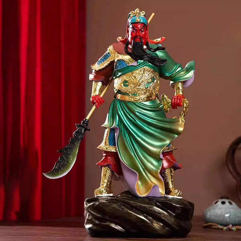 Buddhist Deity Figurine Guan Gong God of Wealth GuanGong Statue Ornament Domineering Buddhism Guan Yu Home Decor Worship Buddha