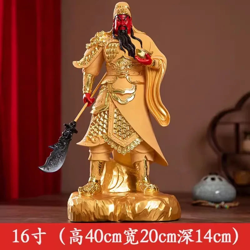 Buddhist Deity Figurine Guan Gong God of Wealth GuanGong Statue Ornament Domineering Buddhism Guan Yu Home Decor Worship Buddha