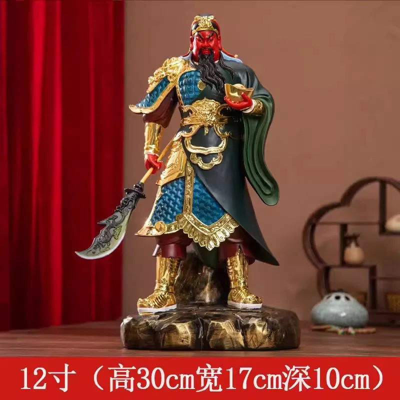 Buddhist Deity Figurine Guan Gong God of Wealth GuanGong Statue Ornament Domineering Buddhism Guan Yu Home Decor Worship Buddha