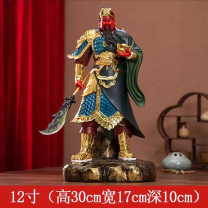 Buddhist Deity Figurine Guan Gong God of Wealth GuanGong Statue Ornament Domineering Buddhism Guan Yu Home Decor Worship Buddha