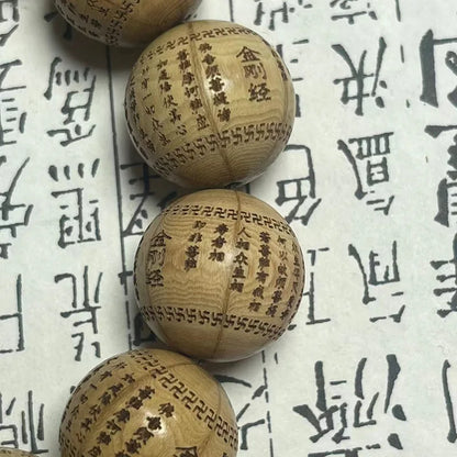 Buddhist Diamond Sutra Buddha beads bracelet Ward off evil spirits and make money Men's accessories ,Road wooden bracelet