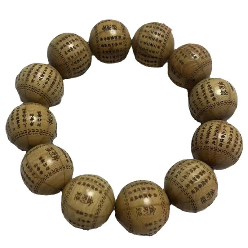 Buddhist Diamond Sutra Buddha beads bracelet Ward off evil spirits and make money Men's accessories ,Road wooden bracelet