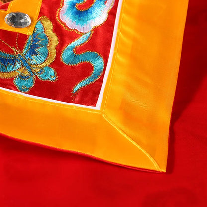Buddhist HOME Temple Worship Guanyin Buddha JINYU MANTANG Auspicious golden Dragons Embroidery Altar table enclosure Curtain