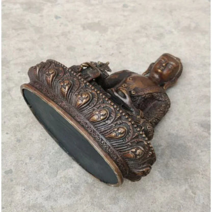 Buddhist Old-Fashioned Hand Carved Bronze Statue Bhagavan Bhaisajya Buddha Guanyin Sakyamo