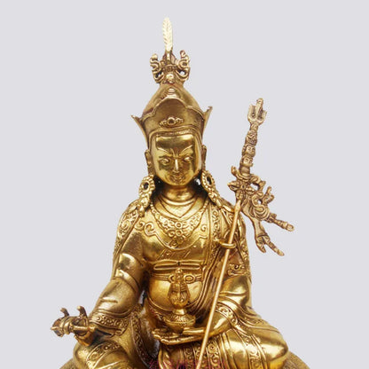 Buddhist Tantra supplies GOOD HOME SHOP worship buddha statue all-powerful Padmasambhava Guru Rinpoche copper buddha statue