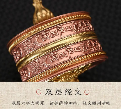 Buddhist article # Greco-Buddhist Tibet Nepal India Temple Buddhism recite chant scriptures prayer Rotating wheel ZHUAN JINGLUN