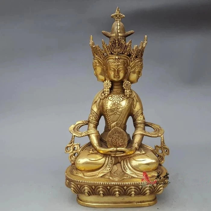 Buddhist brass VAIROCANA, Herr der Mitte buddha statue