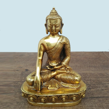 Buddhist supplies GOOD HOME OFFICE CAR SHOP worship buddha statue Buddhism Sakyamuni all-powerful buddha copper  buddha statue