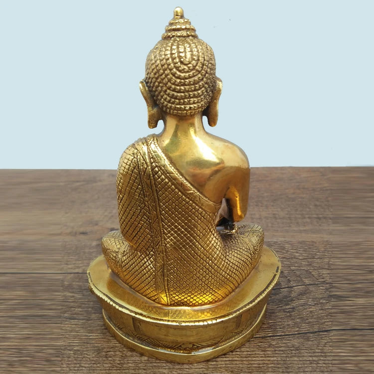Buddhist supplies GOOD HOME OFFICE CAR SHOP worship buddha statue Buddhism Sakyamuni all-powerful buddha copper  buddha statue