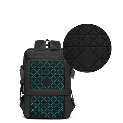 Business Backpack Fashion Mens USB Charging Multifunction Travel 15.6in Laptop Male Backpacks Large Capacity Expansion Black Bag