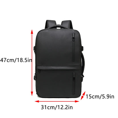 Business Backpack Fashion Mens USB Charging Multifunction Travel 15.6in Laptop Male Backpacks Large Capacity Expansion Black Bag