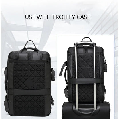 Business Backpack Fashion Mens USB Charging Multifunction Travel 15.6in Laptop Male Backpacks Large Capacity Expansion Black Bag