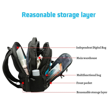 Business Backpack For Men 15.6 inch USB Charge Travel Notebook Laptop Backpacks Fashion School Backpack For Male