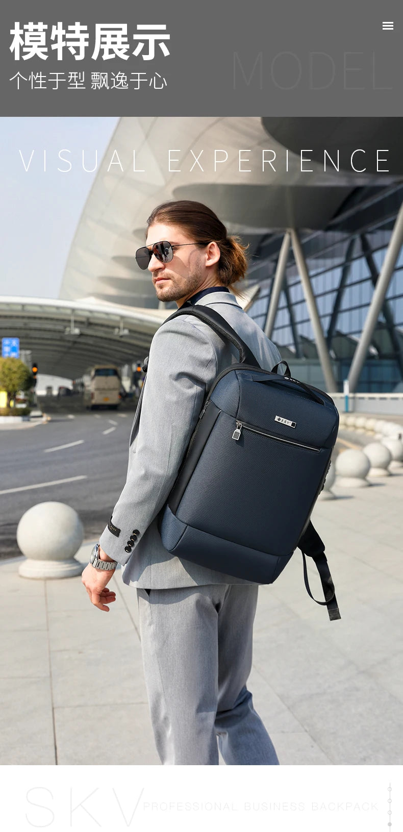 Business Backpack Men Luxury Anti-theft Waterproof School Laptop Backpacks USB Charging Travel Bag Aesthetic Backpack Design