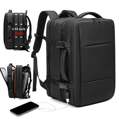 Business Backpack for Men Large Capacity Bag Waterproof Expandable with Usb Port Multifunctional Portable Travel Backpacks Woman