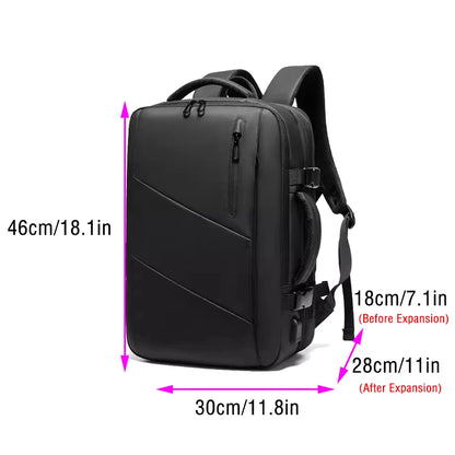 Business Backpack for Men Large Capacity Bag Waterproof Expandable with Usb Port Multifunctional Portable Travel Backpacks Woman