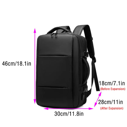 Business Backpack for Men Large Capacity Bag Waterproof Expandable with Usb Port Multifunctional Portable Travel Backpacks Woman