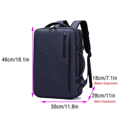 Business Backpack for Men Large Capacity Bag Waterproof Expandable with Usb Port Multifunctional Portable Travel Backpacks Woman