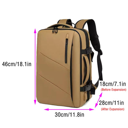 Business Backpack for Men Large Capacity Bag Waterproof Expandable with Usb Port Multifunctional Portable Travel Backpacks Woman