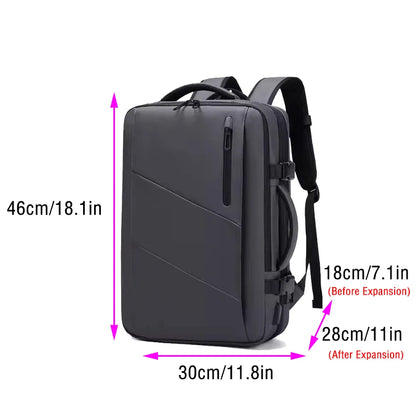 Business Backpack for Men Large Capacity Bag Waterproof Expandable with Usb Port Multifunctional Portable Travel Backpacks Woman