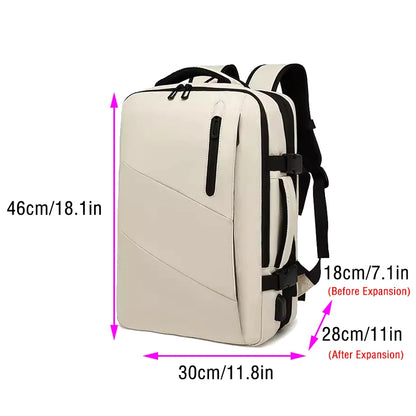 Business Backpack for Men Large Capacity Bag Waterproof Expandable with Usb Port Multifunctional Portable Travel Backpacks Woman
