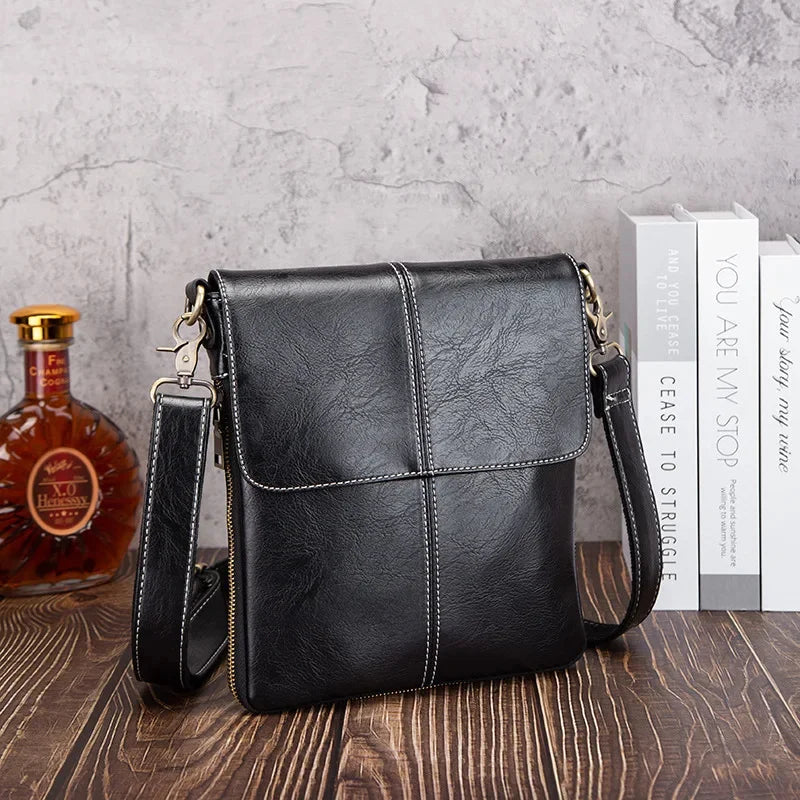 Business Casual Shoulder For Men Luxury PU Leather Crossbody Male Small Sling Bag Fashion Ipad Handbags