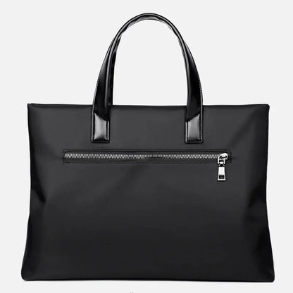 Business Conference Men's Handbag Horizontal Zipper Briefcase Man Large Capacity File Tote 14" Laptop Bag For Male