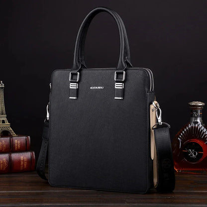 Business Double Pockets Men's Briefcase Fashion Handbag 14“ Laptop Large Capacity Male Shoulder Messenger Bag For Document