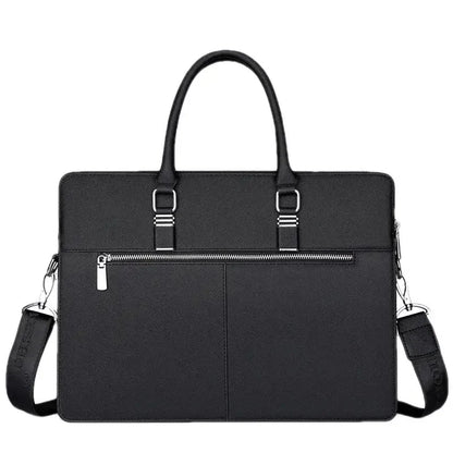 Business Double Pockets Men's Briefcase Fashion Handbag 14“ Laptop Large Capacity Male Shoulder Messenger Bag For Document
