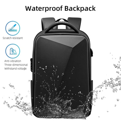 Business Expandable Backpack For Men Laptop TSA Keyless Anti-theft Waterproof School Backpacks Hard Shell USB Travel Bag New
