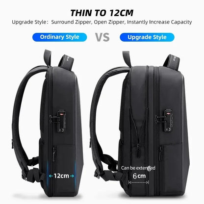 Business Expandable Backpack For Men Laptop TSA Keyless Anti-theft Waterproof School Backpacks Hard Shell USB Travel Bag New