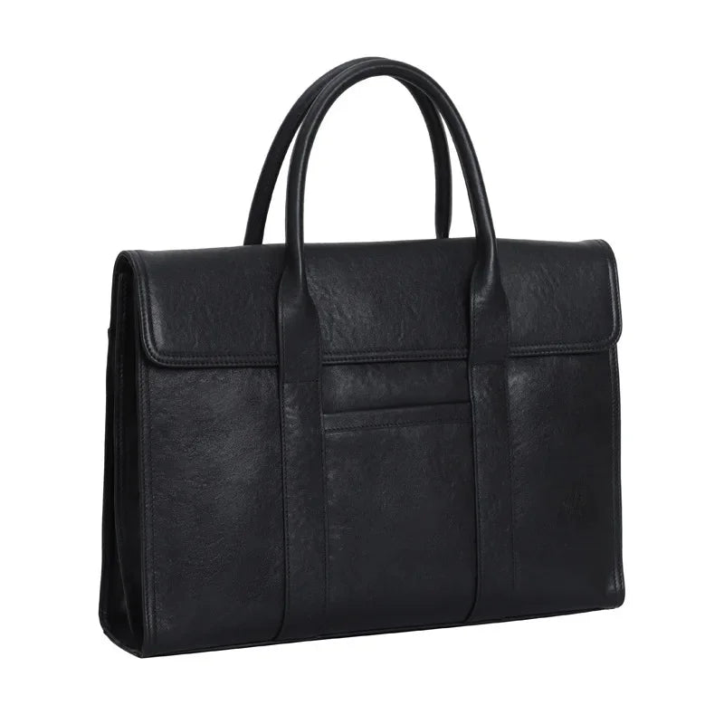 Business Genuine Leather Men Briefcases High Quality Cowhide Handbag Large Capacity Shoulder Messenger 15.6 "Inch Laptop Bag